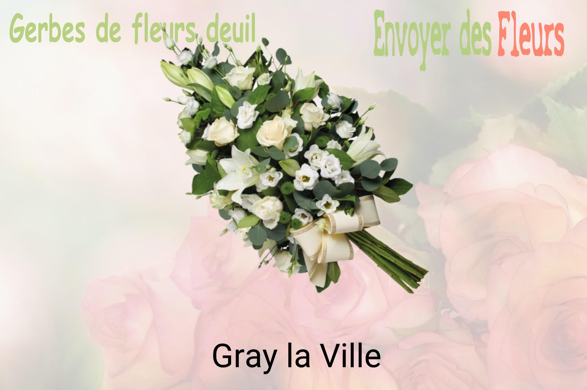 Gerbe de fleurs de deuil livrée à Gray-la-Ville